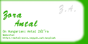 zora antal business card